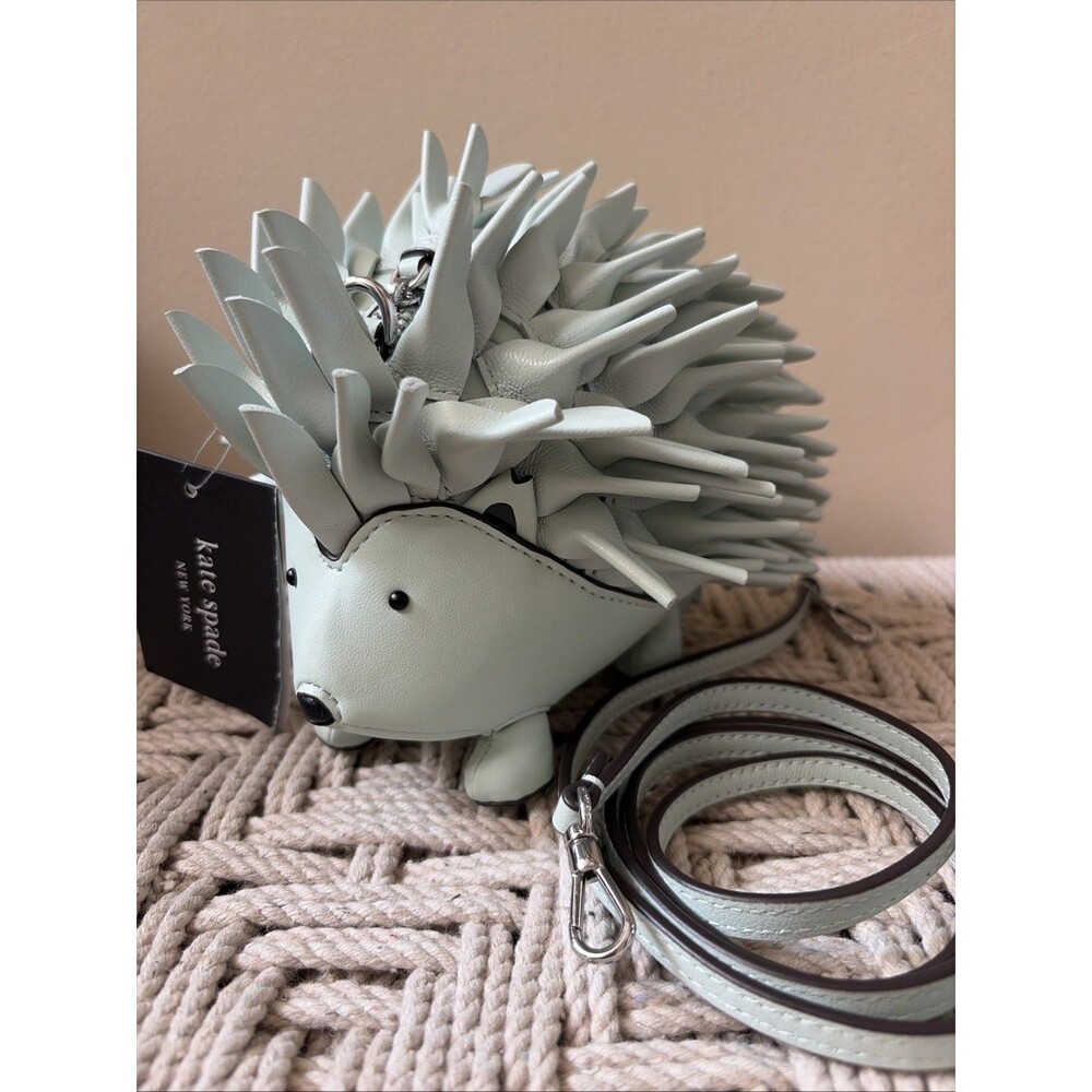 Kate Spade 3D Critters Stevie Hedgehog Mini Crossbody Bag NOVELTY Mint Frost NWT